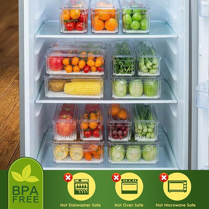 ZIJUND 6 Pack Fridge Organizer, Stackable Refrigerator Organizer Bins - Image 3