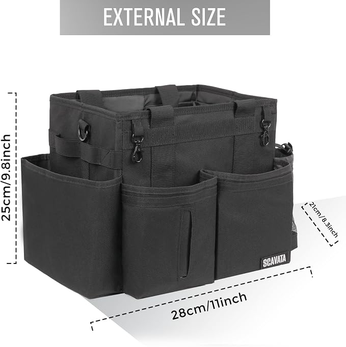 SCAVATA Compact Wearable Cleaning Caddy, Small Supplies Organizer - Image 5