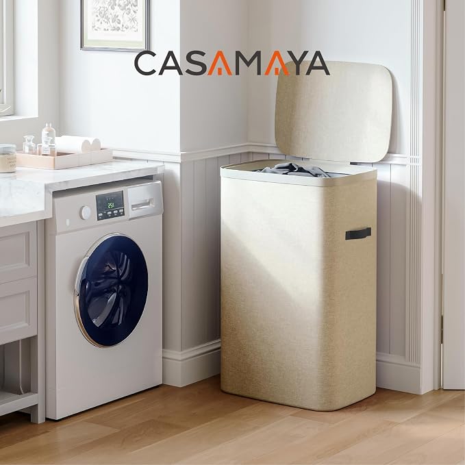 CASAMAYA Laundry Basket with Lid, Laundry Hamper 100L, collapsible Laundry - Image 2