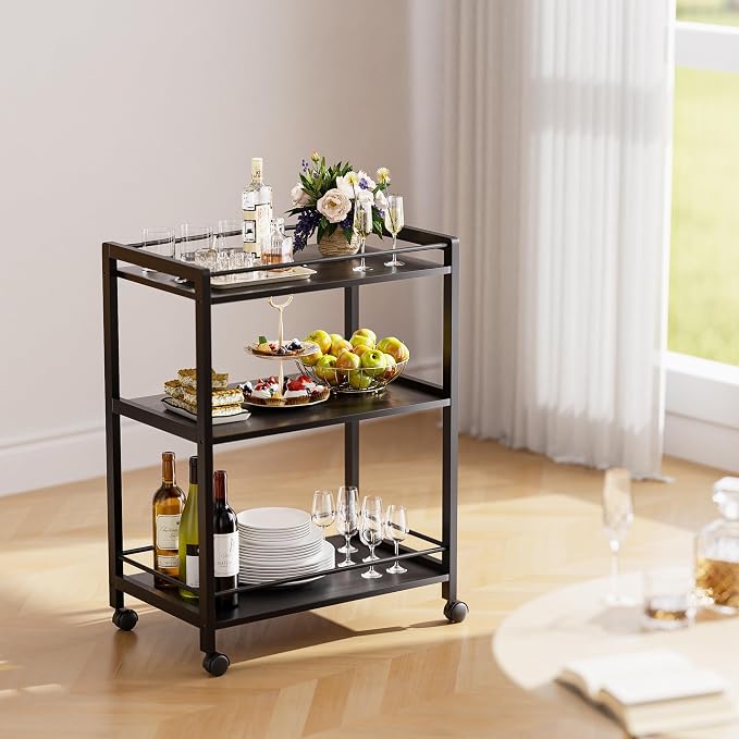 HITNET Bar Cart Black, Serving Cart - Image 9