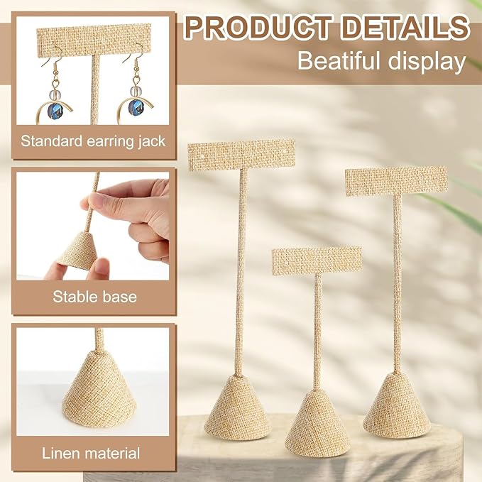 Marsui 12 Pcs Earring Display Set Earring T Bar Display Earring Holders - Image 3