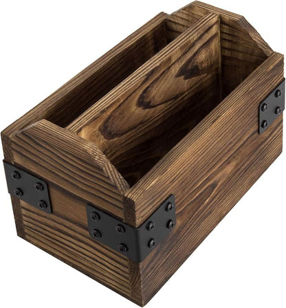 MyGift Wood TV Remote Control Holder, Remote Organizer Storage Caddy - Image 5