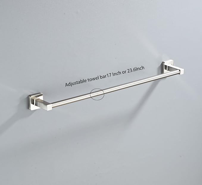 Brushed Nickel Bathroom Hardware Set 4 Pieces, Bathroom Accessories Set - Image 3