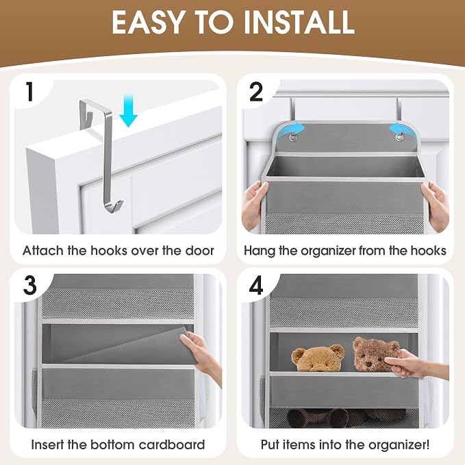 1 Pack Over The Door Organizer, Hanging Storage Organizer - Image 3