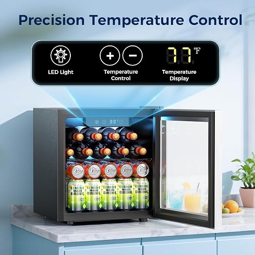 Beverage Refrigerator, 50 Cans Commercial Mini Fridge Cooler, 1.3 Cu.ft - Image 5