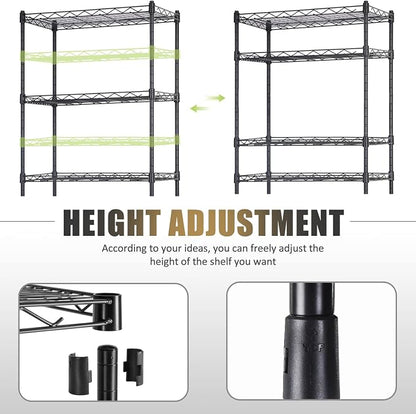 NChanmar 5-Tier Metal Shelving Unit Storage Shelves Metal Shelves 48"x17"x12" - Image 4