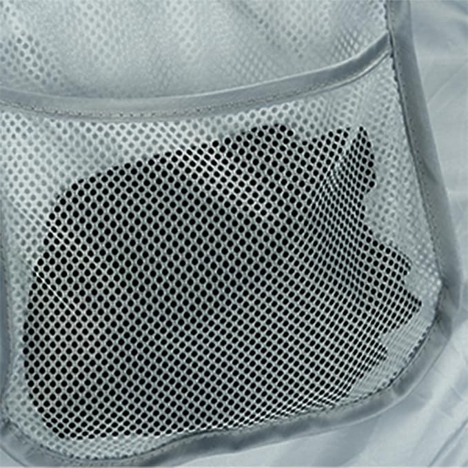 4Pcs Beige Canvas Laundry Hamper, Foldable Pop-up Mesh Basket, Large Capacity - Image 3