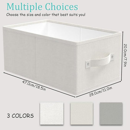 Foldable Closet Organizer, 3 Pack Cube Storage Bin, Clothes Basket - Image 4