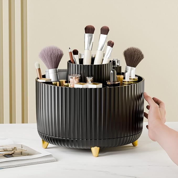 360° Rotate Makeup Brush Holder Organizer, Makeup Organizers Countertop - Image 6