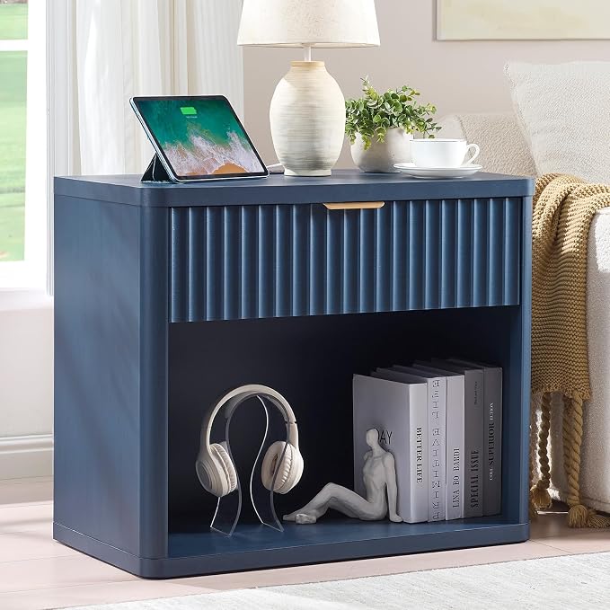 LEYAOYAO 31" Wide Fluted Nightstand by LEYAOYAO-Findtheshiningpointofyourideallife%EF%BC%81