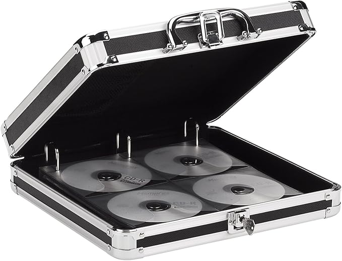 Vaultz Locking DVD Storage Case, 128 CD Holder, Video Game Organizer, includes - Image 2