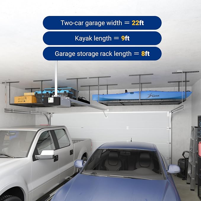 FLEXIMOUNTS 4x8 Overhead Garage Storage Rack, Adjustable Organization System - Image 6