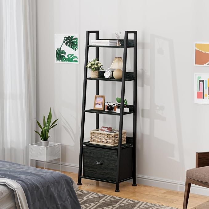 Furologee Ladder Shelf, 5 Tier Bookshelf - Image 6