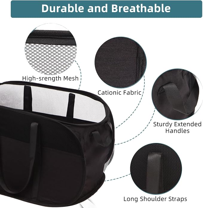 2 Pcs Collapsible Laundry Baskets, Tear Proof Pop Up Laundry Hamper - Image 5