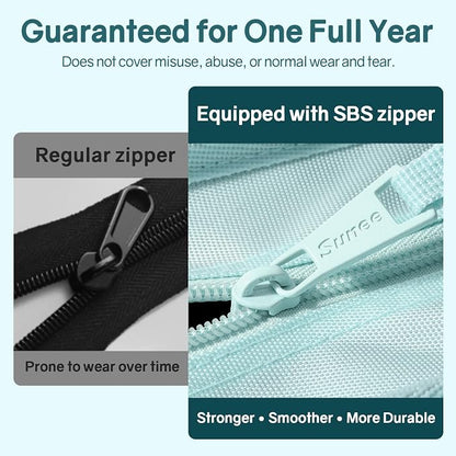 SUNEE Zippered Binder Bag with Handle, 2-Inch 3-Ring O-Ring, 500-Sheet Capacity - Image 5