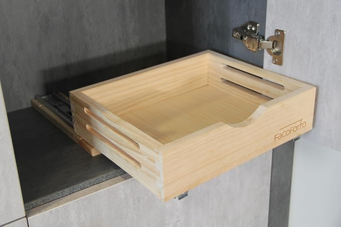 Kitchen Cabinet Organizer, Wood Pull Out Drawer, W12''×D10''×H3'' | Fully - Image 7