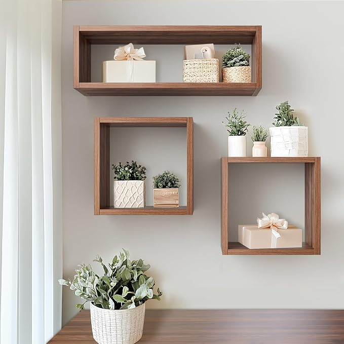 Cube Floating Shelves Set2, Display Shelves Wall Mount 7.75" D x 12.5" W x - Image 7