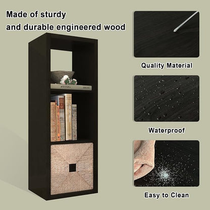 CTESNE【2026 Wooden Thick Frame 3 Cube Storage Organizer Shelf - Image 4