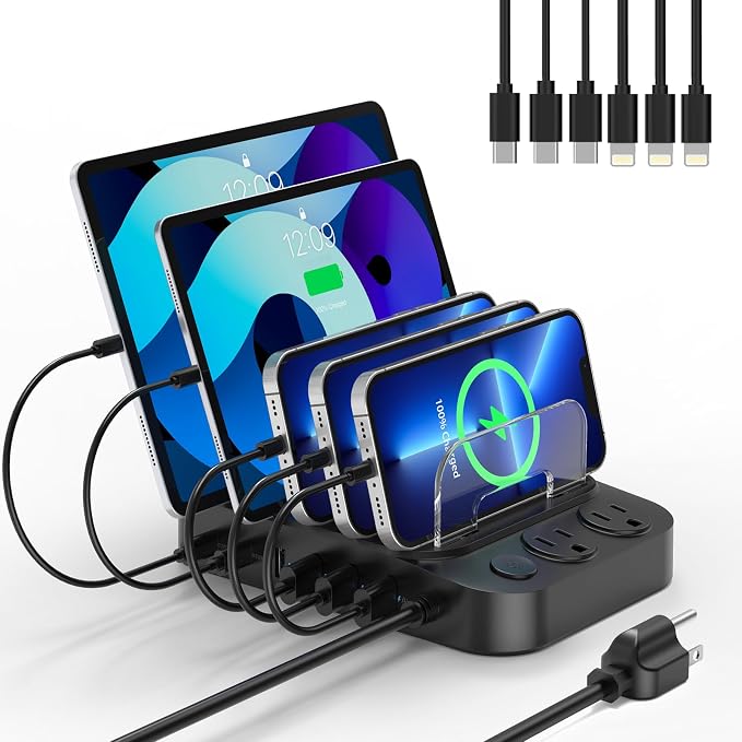 Catlyn Charging Station for Multiple Devices, 8 Port Charger Stations - Image 8