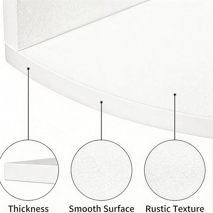 No-Drill Modern Corner Shelf Wall Mount, 5-Tier Floating Storage Rack, Corner - Image 10