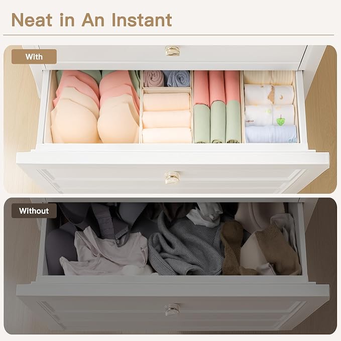 Criusia Drawer Organizer Clothes, 14 Pack Dresser Organizer - Image 4