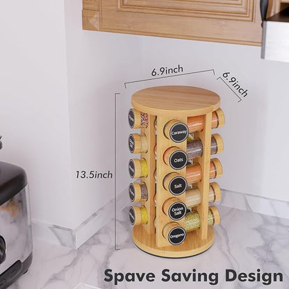 New England Stories Revolving Spice Rack Set - Image 4
