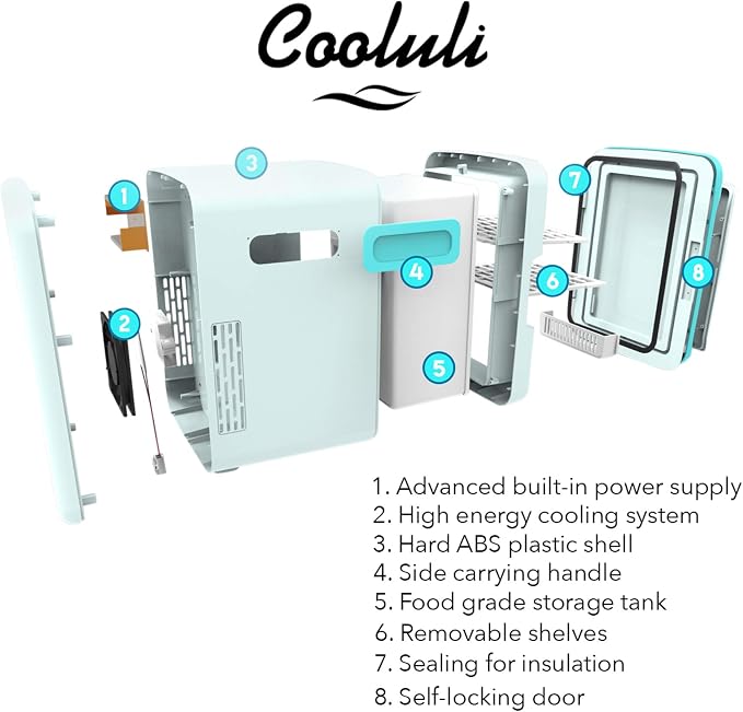 Cooluli 10L Mini Fridge for Bedroom - Image 5