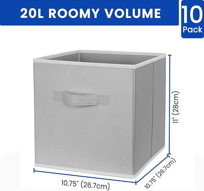 Criusia Storage Cubes, 11 Inch Cube Storage Bins - Image 4