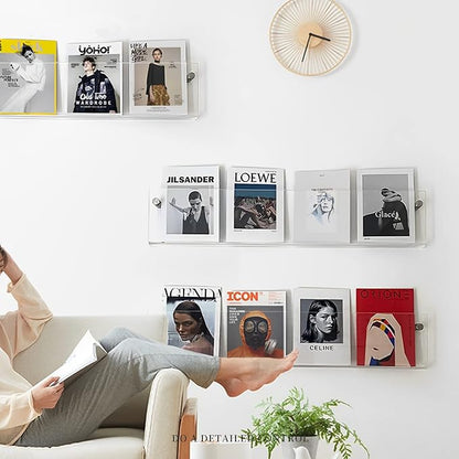 2-Pack Acrylic Magazine Holder Vinyl Records Holder, Display Floating - Image 7