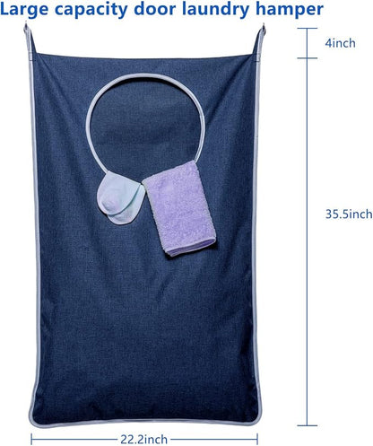 KEEPJOY 2 Pack Large Hanging Laundry Hamper Bag, 35x21.6 Inch Oversized Clothes - Image 2