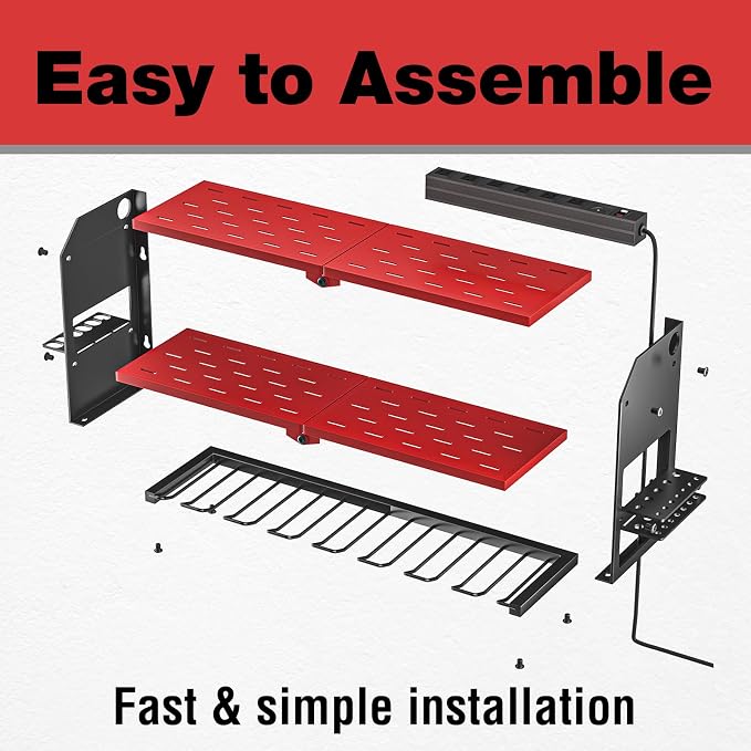 YYR Power Tool Organizer with Charging Station Wall Mount, Cordless Drill and - Image 8