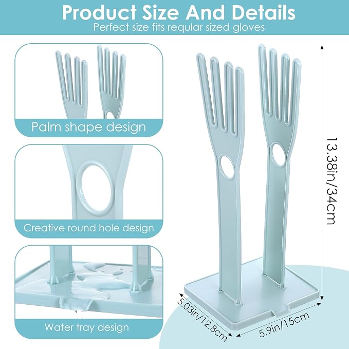 Kitchen Gloves Holder Mitten Dryer Reusable Rubber Glove Clothes Drying Rack - Image 2
