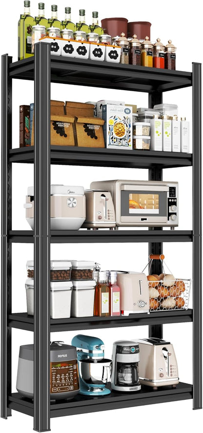 Storage Shelves, Garage Metal Shelving Unit, Adjustable, Double-Layer Column by Beaunatixx