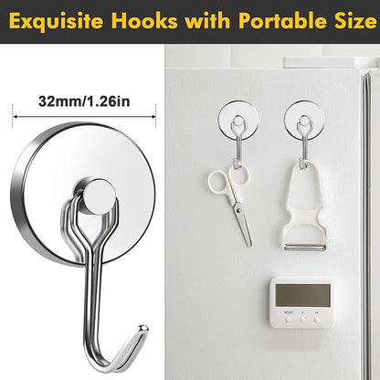 MIKEDE Magnetic Hooks Heavy Duty, 120LB Swivel Swing Strong Magnetic Hooks - Image 3