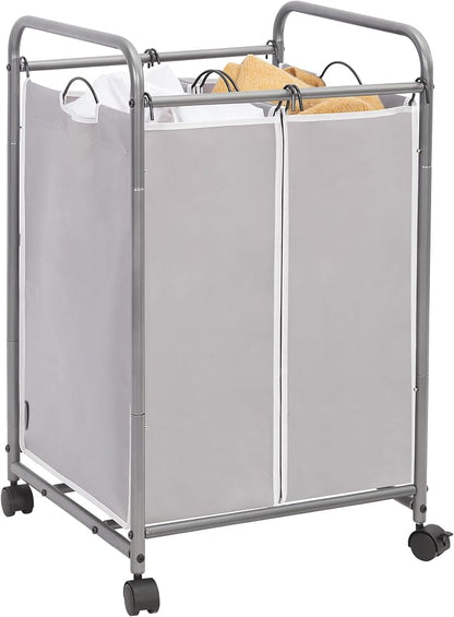 STORAGE MANIAC Laundry Sorter 2 Section, 90 L Gal Laundry Hamper by STORAGEMANIAC
