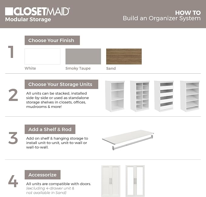 ClosetMaid Modular Closet Collection Shelf and Hang Rod Accessory Kit, 36-Inch - Image 6