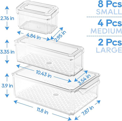 JollyPack 14 Pack Fridge Organizers, Refrigerator Organizer Bins - Image 3