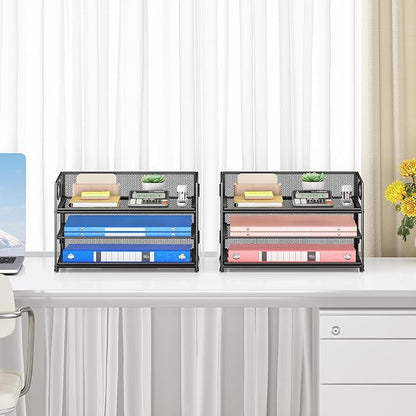 Subekyu 2-Pack 3-Tier Paper Letter Tray Organizer - Image 6