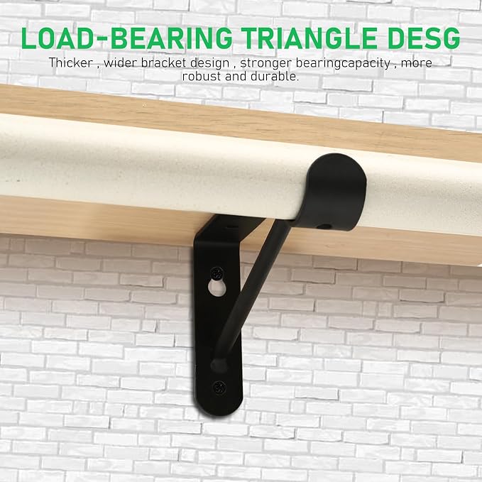 Small Shelf and Rod Brackets, Heavy Duty Closet Shelf Bracket - Image 5