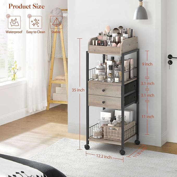 Makeup Organizer, Floor Skincare Organizers Make Up Organizers and Storage - Image 6