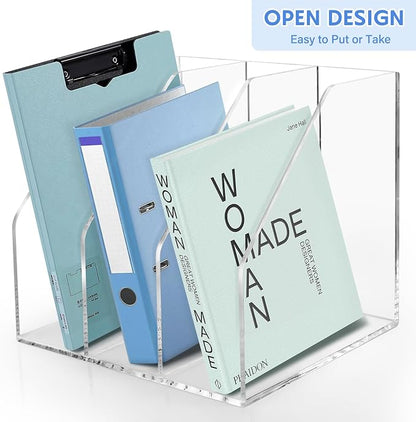 Acrylic Paper Tray Stackable Letter Organizers, Desk A4 File Holder - Image 6