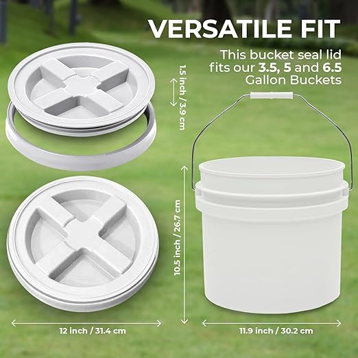 3.5-Gallon White Bucket Pail - Image 2