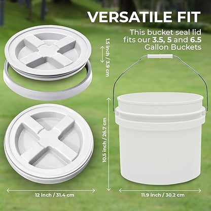 3.5-Gallon White Bucket Pail - Image 2