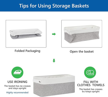 Bidtakay Small Bins for Organization Fabric Baskets for Toilet Paper Storage - Image 8