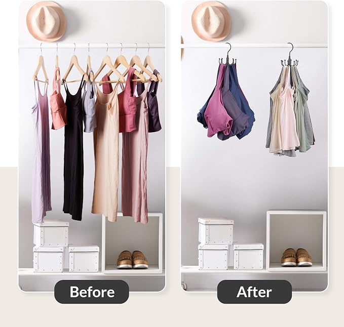 ZEDODIER Tank Top Hanger, Rotatable Bra Organzier - Image 2