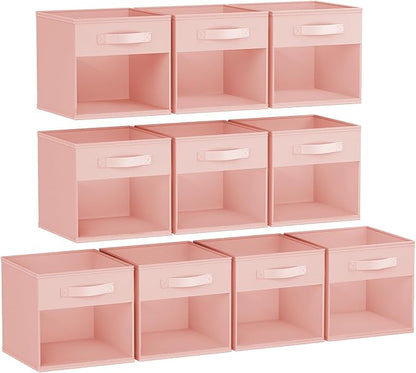 DIMJ Storage Cubes, Cube Storage Bin, 10 Pack Foldable Baskets by DiMJ