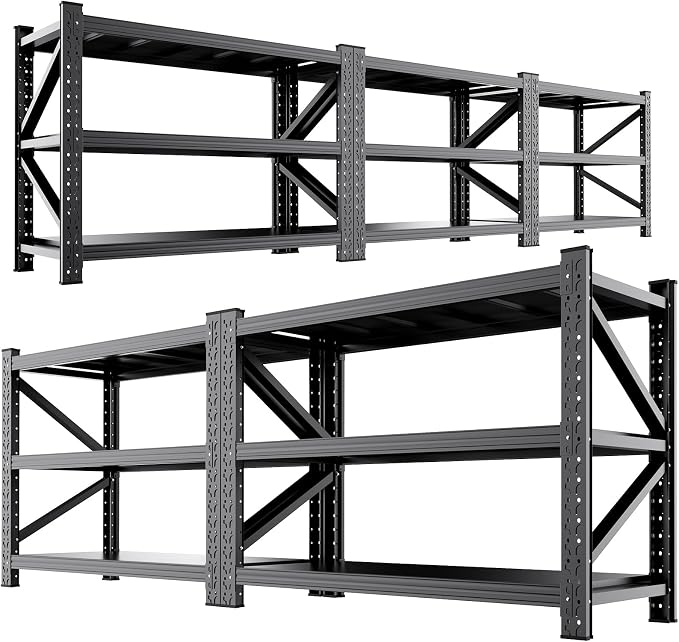 5 Set 5000LBS Heavy Duty Storage Shelves, Adjustable Garage Shelving Unit by AXASIIO