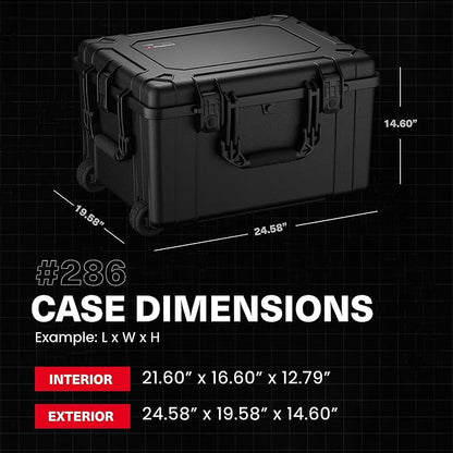 Condition 1 25" Large Rolling Hard Travel Storage Case Model 286 - Image 2