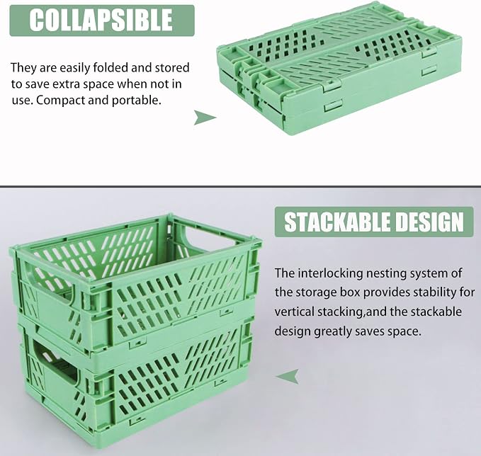 Tixill 2-Pack Mini Foldable Plastic Baskets - Image 3