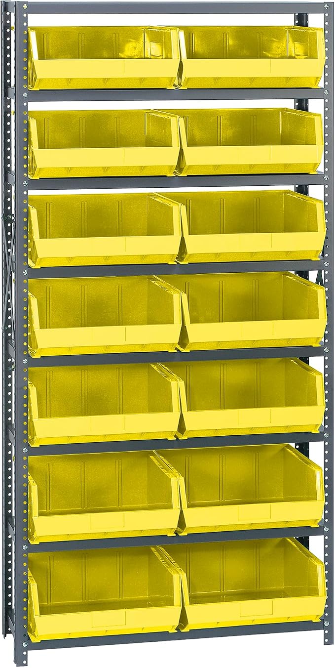 Quantum Storage Systems QSBU-250YL Giant Open Hopper Steel Shelving System by QuantumStorageSystems